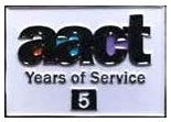 image of AACT Service Award pin