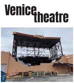 Damage to Venice Theatre mainstage from Hurricane Ian